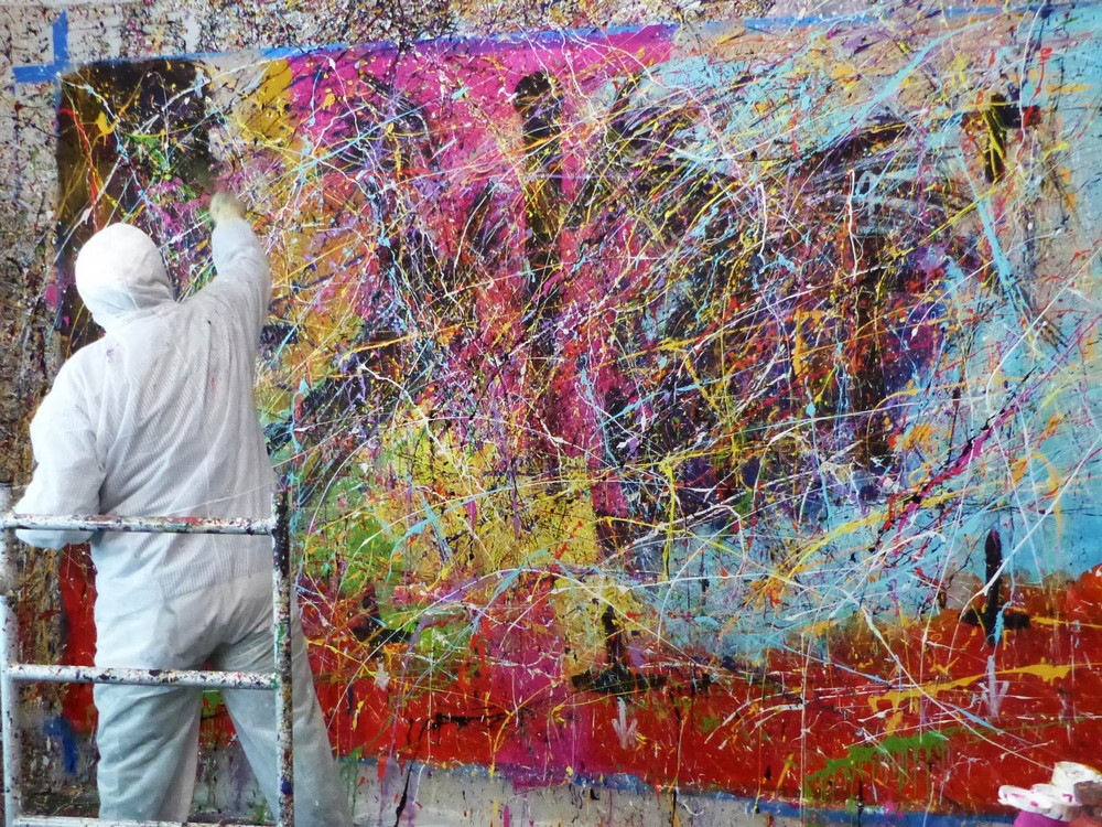 Jean-Jacques Marie, artiste action painting