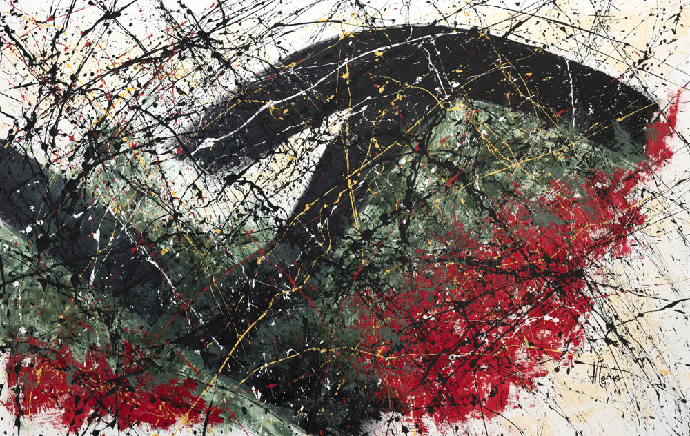 Œuvre de Jean‑Jacques Marie, peintre abstrait contemporain, présentée dans l’article sur 12 peintres abstraits fascinants à découvrir