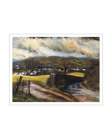 Paysage d'Aveyron 2/85. Edition d'art numérotée avec cadre