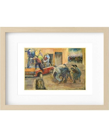 Camargue. Encierro 51/85. Edition d'art numérotée avec cadre