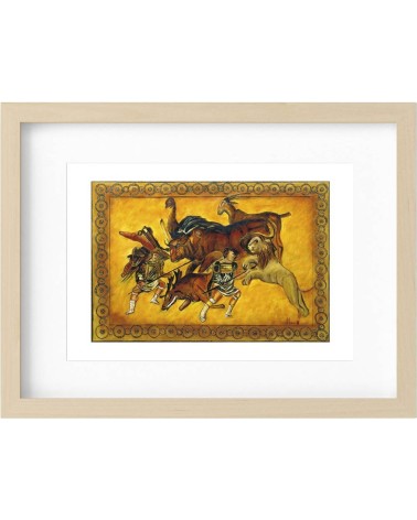 Jeux de cirque romain 21/85. Edition d'art numérotée avec cadre