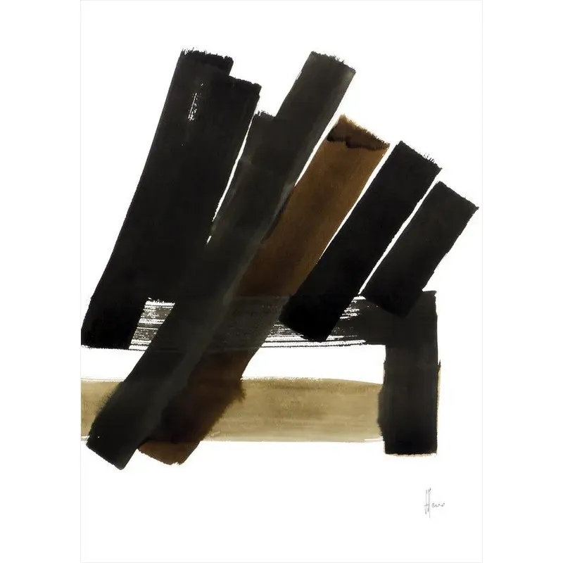 Composition n°714. Format 70 x 50 cm. Œuvre abstraite de Jean-Jacques Marie sur papier