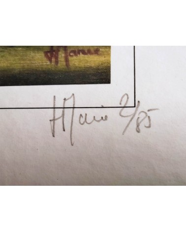 Bournazel, village d'Aveyron 2/85. Edition d'art numérotée avec cadre