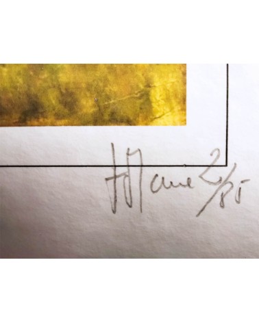 Belcastel, village d'Aveyron 2/85. Edition d'art numérotée avec cadre