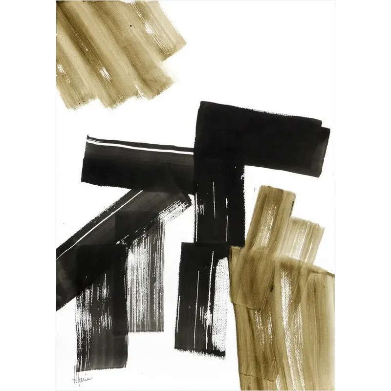 Composition n°746. Format 70 x 50 cm. Œuvre abstraite de Jean-Jacques Marie sur papier