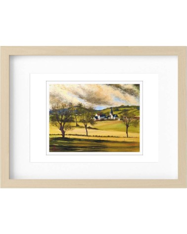 Village d'Aveyron 2/85. Edition d'art numérotée avec cadre