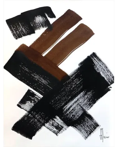 Composition n°1146. Format 40 x 30 cm. Œuvre abstraite de Jean-Jacques Marie sur papier