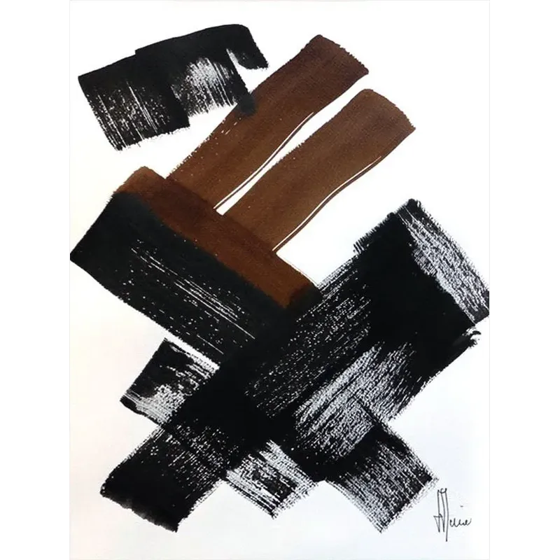 Composition n°1146. Format 40 x 30 cm. Œuvre abstraite de Jean-Jacques Marie sur papier