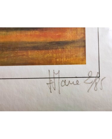 Village d'Aveyron 2/85. Edition d'art numérotée avec cadre