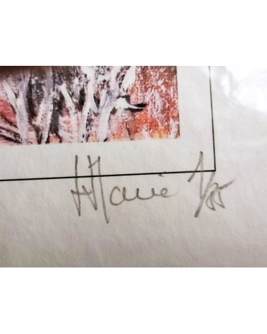 Belcastel, village d'Aveyron 1/85. Edition d'art numérotée avec cadre