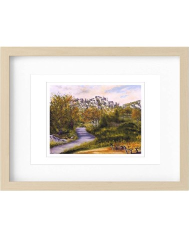 Provence, les Alpilles 1/85. Edition d'art numérotée avec cadre