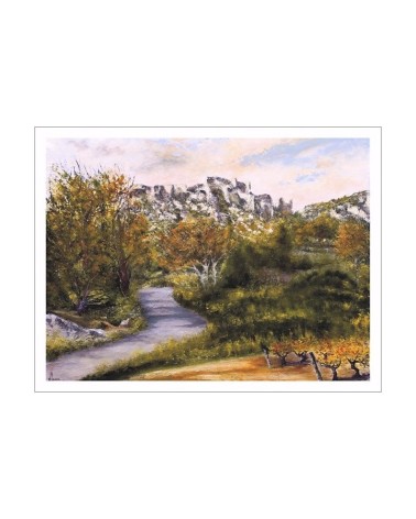 Provence, les Alpilles 1/85. Edition d'art numérotée avec cadre