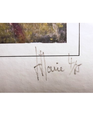 Amandiers dans les Alpilles 4/85. Edition d'art numérotée avec cadre