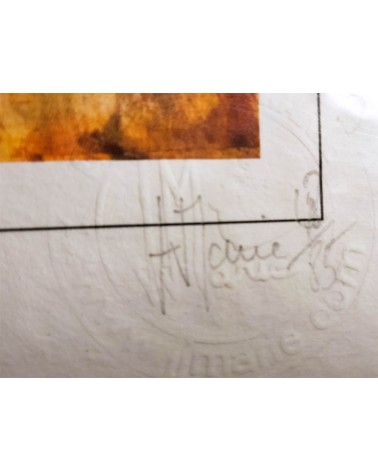 Paysage de Camargue 48/85. Edition d'art numérotée avec cadre