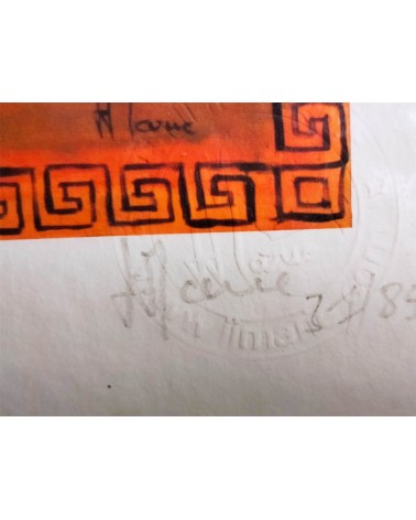 Le taureau blanc 31/85. Edition d'art numérotée avec cadre