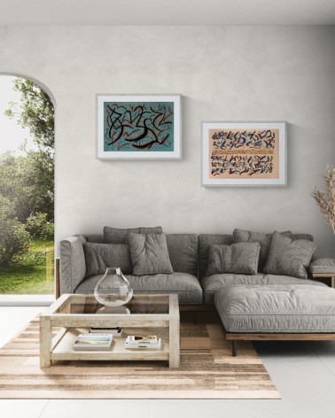 Création S083. Format 50 x 70. Scriptoglyphes de Jean-Jacques Marie