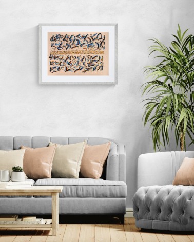 Création S083. Format 50 x 70. Scriptoglyphes de Jean-Jacques Marie