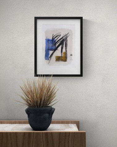 Composition G 057. Format 30 x 40 cm. Œuvre abstraite de Jean-Jacques Marie sur papier