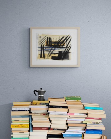 Composition G 061. Format 30 x 40 cm. Œuvre abstraite de Jean-Jacques Marie sur papier