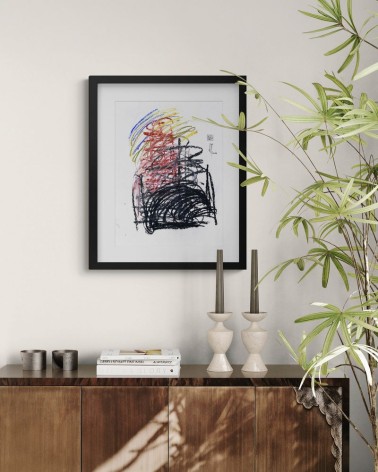 Composition G 095. Format 40 x 30 cm. Œuvre abstraite de Jean-Jacques Marie sur papier