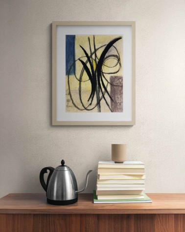 Composition G099. Format 40 x 30 cm. Pastel sur papier