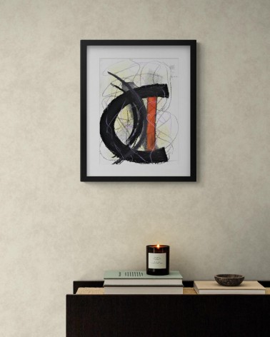 Création G100. Format 40 x 30 cm. Œuvre abstraite de Jean-Jacques Marie sur papier