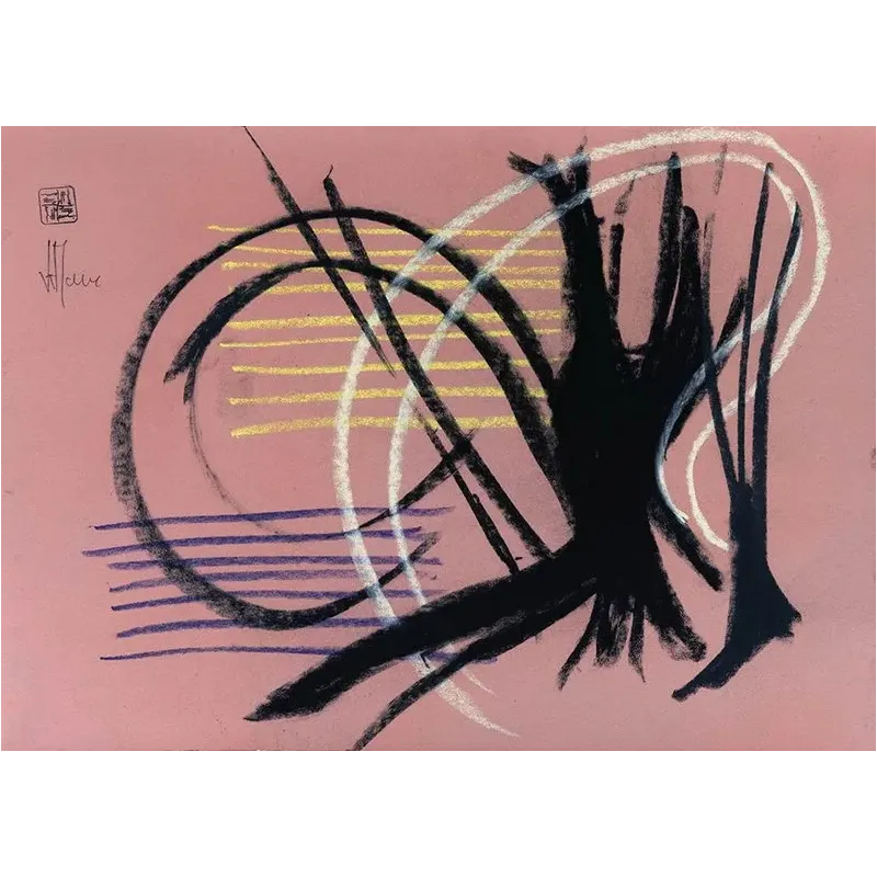 Création G297. Format 30 x 42 cm. Œuvre abstraite de Jean-Jacques Marie sur papier