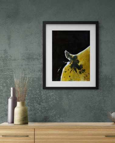 Composition n°1368. Format 40 x 30 cm. Encre et pigment sur papier