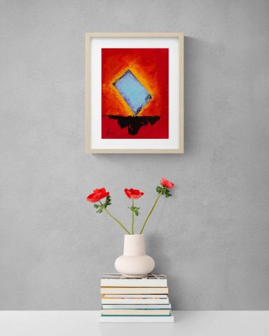 Abstraction gestuelle rouge H232