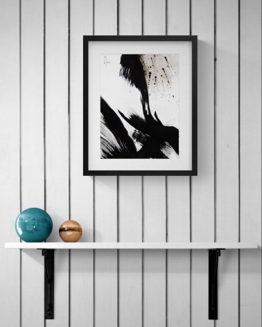 Composition n°1818. Format 40 x 30 cm. Encre de Chine sur papier