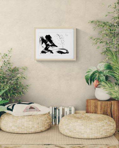 Composition n°162. Format 42 x 30 cm. Œuvre abstraite de Jean-Jacques Marie sur papier