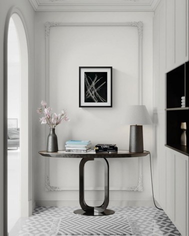 Composition n°1834. Format 40 x 30 cm. Œuvre sur fond noir