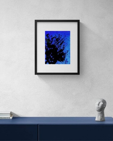 Composition n°357. Format 32 x 24 cm. Œuvre abstraite de Jean-Jacques Marie sur papier