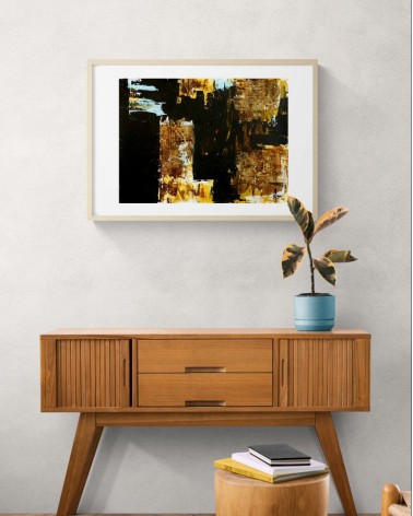 Composition n°1457. Format 50 x 70 cm. Œuvre abstraite de Jean-Jacques Marie sur papier