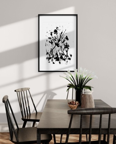 Composition n°559. Format 70 x 50 cm. Œuvre abstraite de Jean-Jacques Marie sur papier