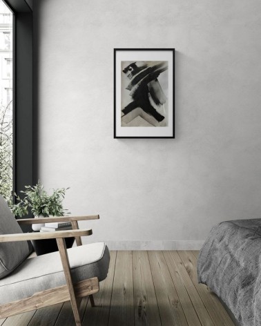 Composition n°1250. Format 70 x 50 cm. Œuvre abstraite de Jean-Jacques Marie sur papier