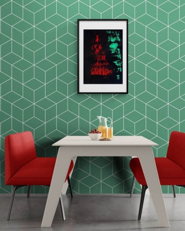 Composition n°2074. Format 70 x 50 cm. Œuvre abstraite de Jean-Jacques Marie sur papier