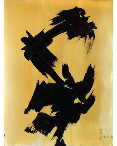 Composition n°1333. Format 40 x 30 cm. Œuvre abstraite de Jean-Jacques Marie sur papier