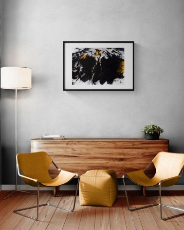 Composition n°2106. Format 50 x 70 cm. Œuvre abstraite de Jean-Jacques Marie sur papier