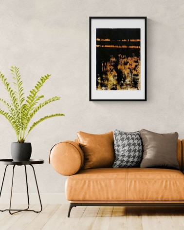 Composition n°2138. Format 70 x 50 cm. Œuvre abstraite de Jean-Jacques Marie sur papier