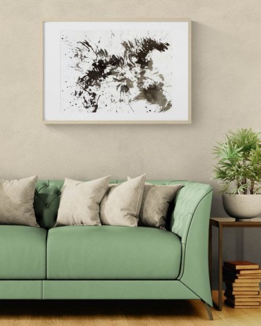 Composition n°2715. Format 50 x 70 cm. Œuvre abstraite de Jean-Jacques Marie sur papier