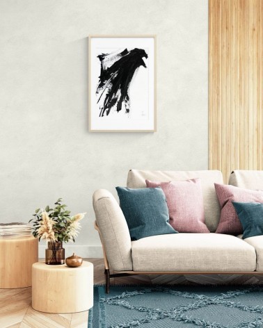 Composition n°1447. Format 70 x 50 cm. Œuvre abstraite de Jean-Jacques Marie sur papier