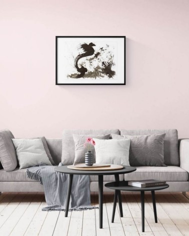 Composition n°2718. Format 50 x 70 cm. Œuvre abstraite de Jean-Jacques Marie sur papier