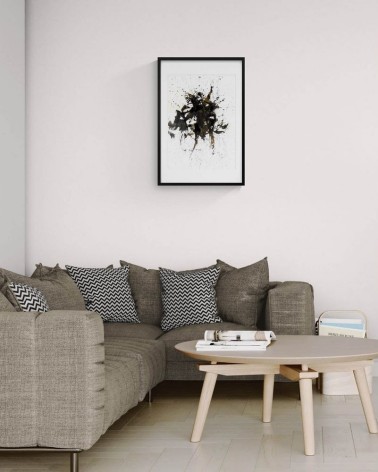 Composition n°449. Format 70 x 50 cm. Œuvre abstraite de Jean-Jacques Marie sur papier