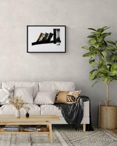 Composition n°578. Format 50 x 70 cm. Œuvre abstraite de Jean-Jacques Marie sur papier