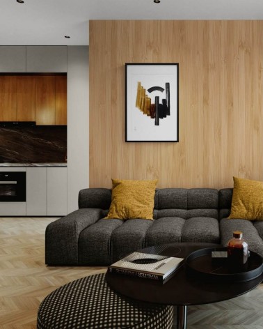 Composition n°613. Format 70 x 50 cm. Œuvre abstraite de Jean-Jacques Marie sur papier