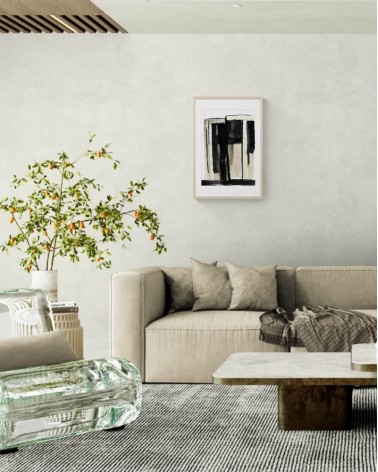 Composition n°732. Format 70 x 50 cm. Œuvre abstraite de Jean-Jacques Marie sur papier