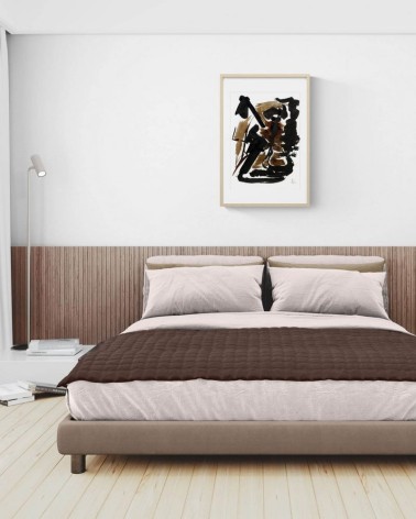 Composition n°758. Format 70 x 50 cm. Œuvre abstraite de Jean-Jacques Marie sur papier