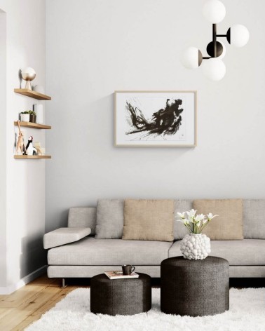 Composition n°2722. Format 50 x 70 cm. Œuvre abstraite de Jean-Jacques Marie sur papier