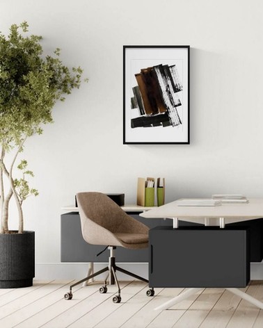 Composition n°715. Format 70 x 50 cm. Œuvre abstraite de Jean-Jacques Marie sur papier